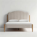 Bed met gestoffeerde hoofdbord voor de slaapkamer - 200 x 160 x 100cm