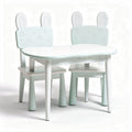 Kindertafel met twee stoelen voor de speelkamer - hout - 80 x 60 x 50cm
